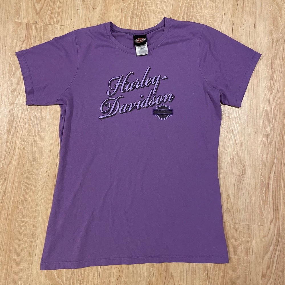 Purple Harley Davidson shirt